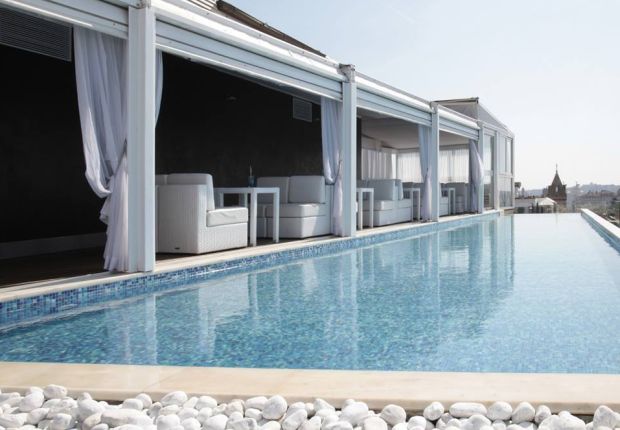 Il Solarium dell'Hotel Boscolo Exedra di Roma