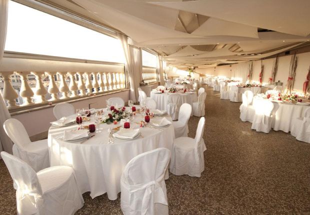 Il roof garden dell'Hotel Boscolo Exedra di Roma