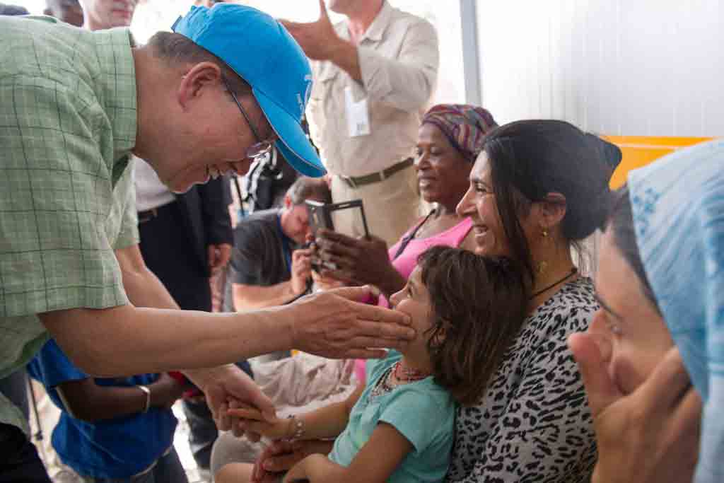 SG Ban Ki-moon Lesbos