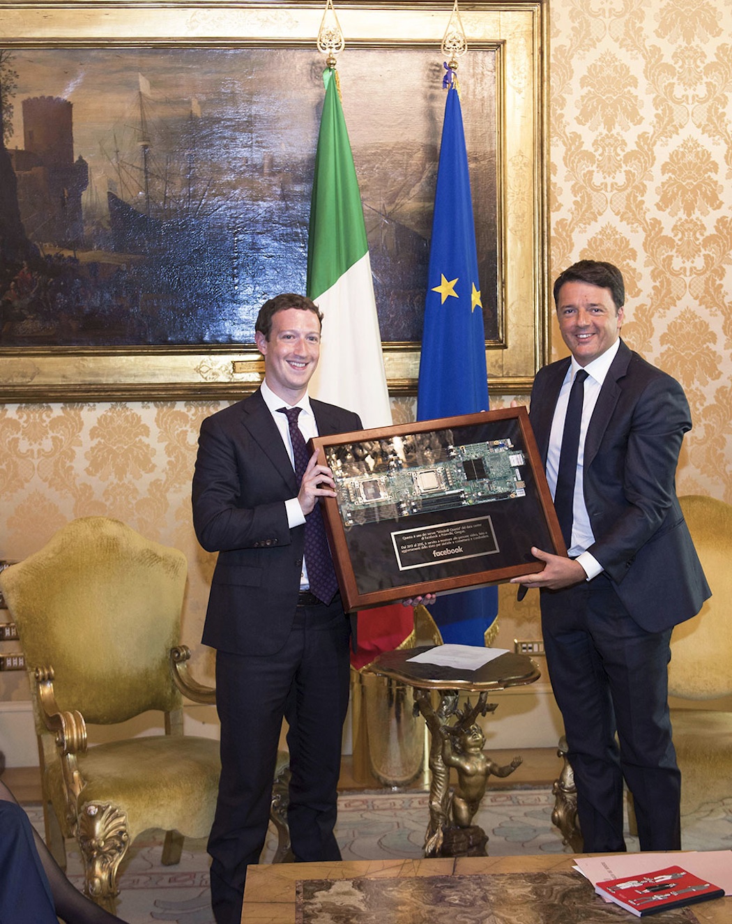 zuckerberg renzi terremoto