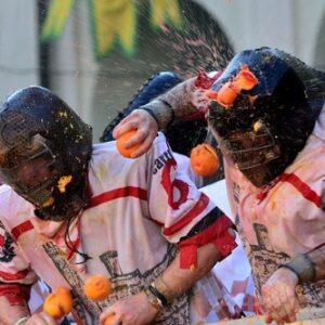 La guerra delle arance per il carnevale di Ivrea