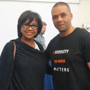 Fred Kuwornu, autore di blaxploitalian,, e Cheryl Boone Isaacs