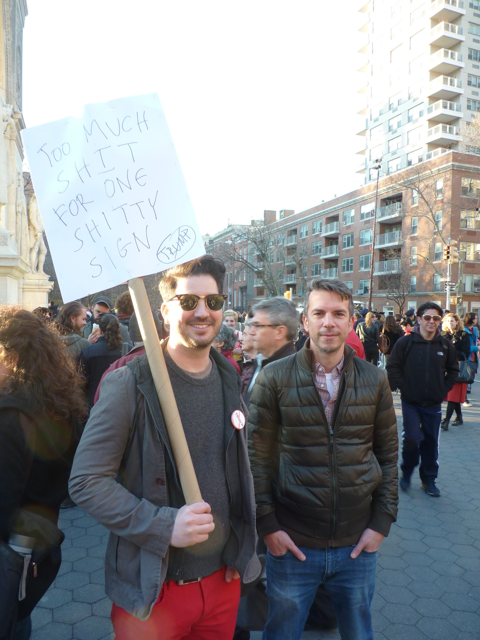 Women March NYC gli uomini