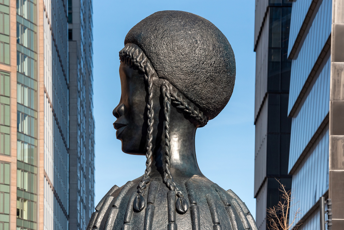 Brick House - Simone Leigh detail Simone Leigh, Brick House, 2019. A High Line Plinth commission. On view June 2019 – September 2020. Photo by Timothy Schenck. Courtesy the High Line
