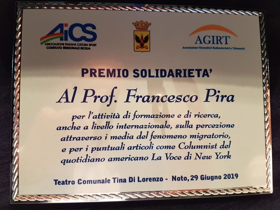Targa premio professore