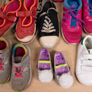 Child's shoes at Assistance Center at US-Mexico Border. Photo: Chiara Trincia