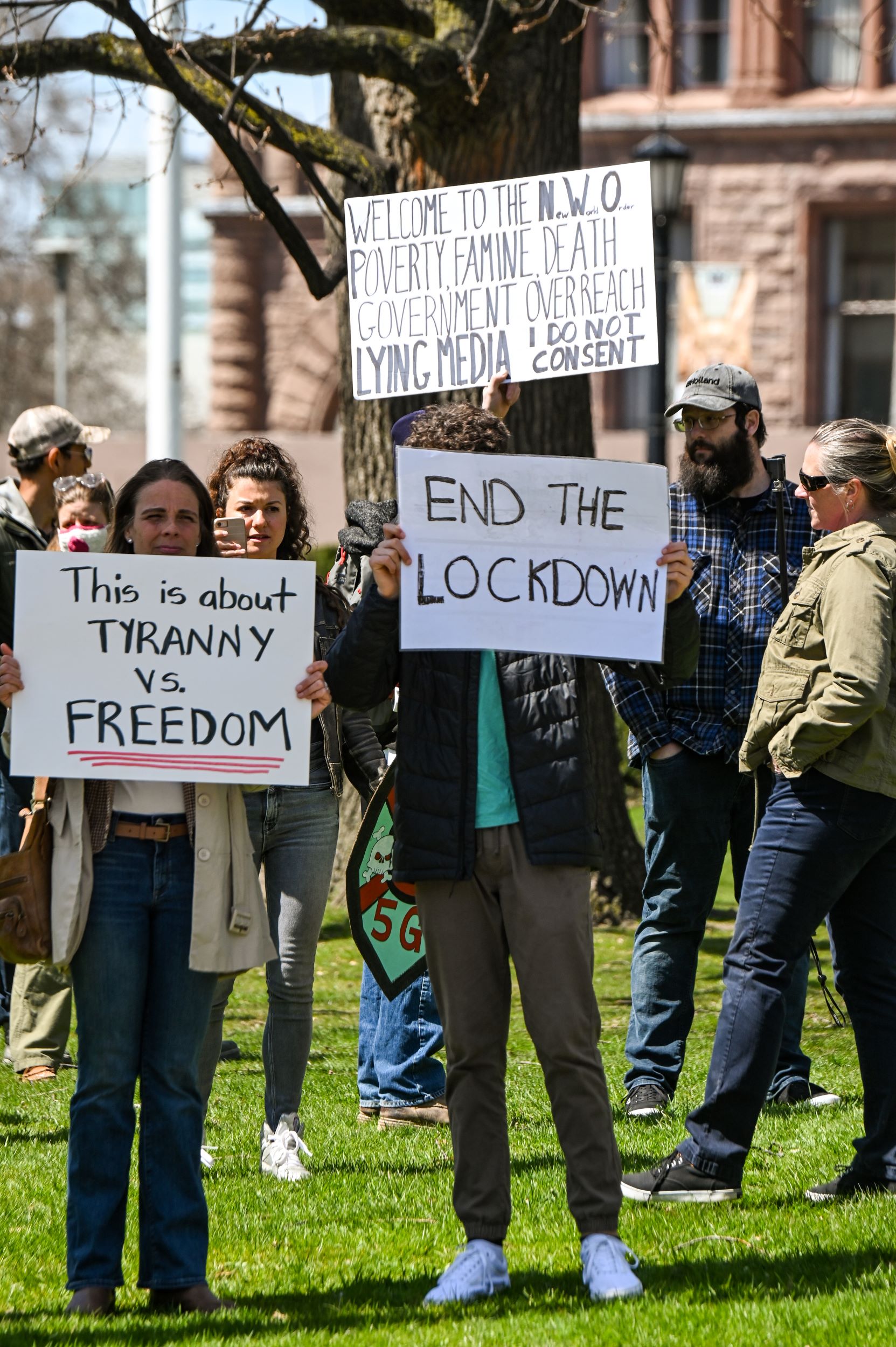 Protesters Against Covid-19 Restrictions.