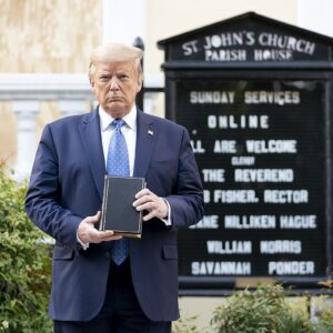 Donald Trump visits St. John's Church