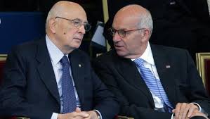 Fare e disfare Il Presidente della Repubblica Giorgio Napolitano e l'ex Presidente della Camera Fausto Bertinotti