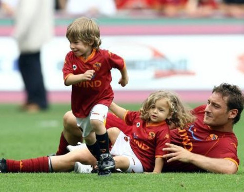 Il Totti di Minneapolis Francesco Totti con i figli