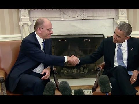 Obama fa luccicare per Letta la vetrina della Casa Bianca Il Premier Enrico Letta con il Presidente Barack Obama alla Casa Bianca