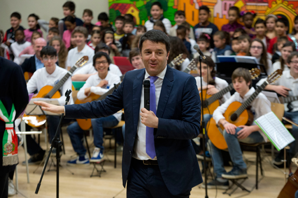 Se temo il Matteo Renzi che potrebbe essere dentro di me Il Presidente del Consiglio, Matteo Renzi, ieri a Treviso, in visita alla Scuola Media Statale “L.Coletti