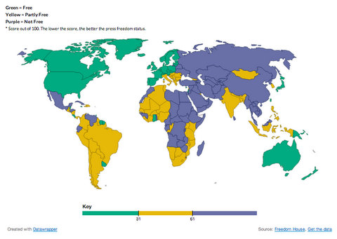 Global Press Freedom Falls to its Lowest Level in Over a Decade
