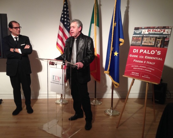 La presentazione del libro all'Italian Trade Commission: Pier Paolo Celeste (a sinistra) e Lou Di Palo.