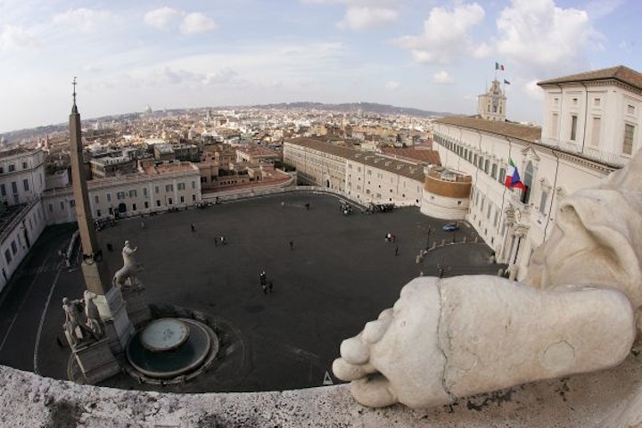 Veduta panoramica del Quirinale, sede della Presidenza della Repubblica italiana