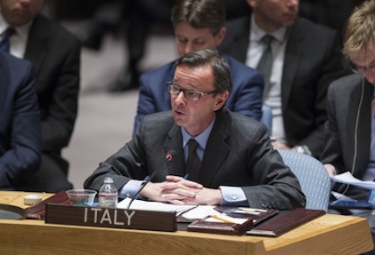 L'Ambasciatore dell'Italia Sebastiano Cardi (Foto ONU Loey Felipe)