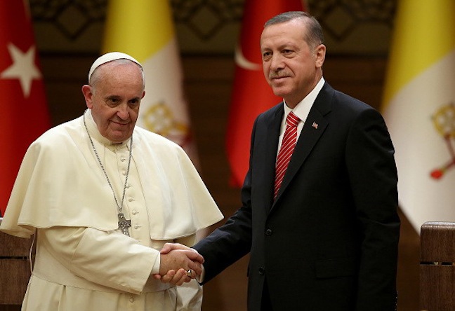 Papa Francesco con il President turco Erdogan