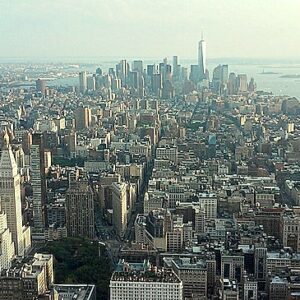 Unexpected New York New York view from the Empire State Building. Looking Downtown.