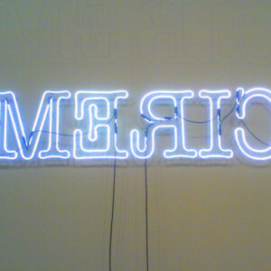 Is America hard to see? Discovering American art in New York Glenn Ligon (b. 1960), Rückenfigur, 2009, neon and paint, Whitney Museum of American Art, New York