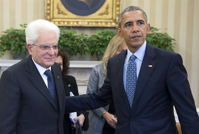 I due presidenti al termine dell'incontro allo Studio Ovale (Ph: Quirinale)