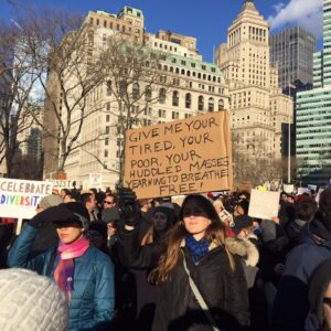 trump-protest-new-york-give-me-your-tired trump-protest new york