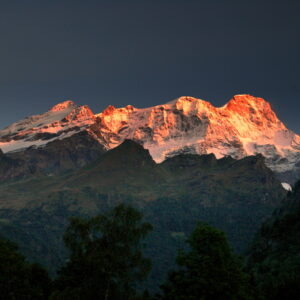 Il Monte Rosa visto dalla Valsesia, Piemonte. Foto: Maxinmilan via Wikimedia Commons