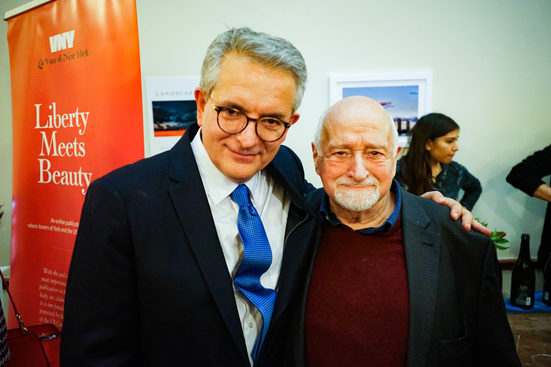 Stefano Vaccara con il commediografo Mario Fratti. Foto: Lucy Sergent Lyons