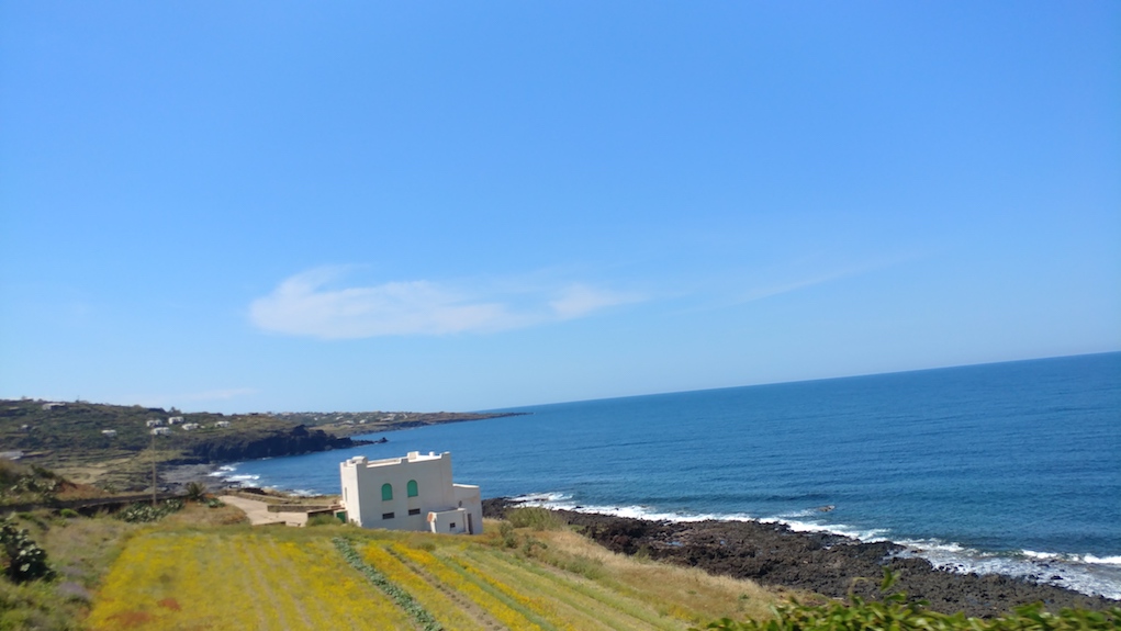 Coastline of Pantelleria Island.