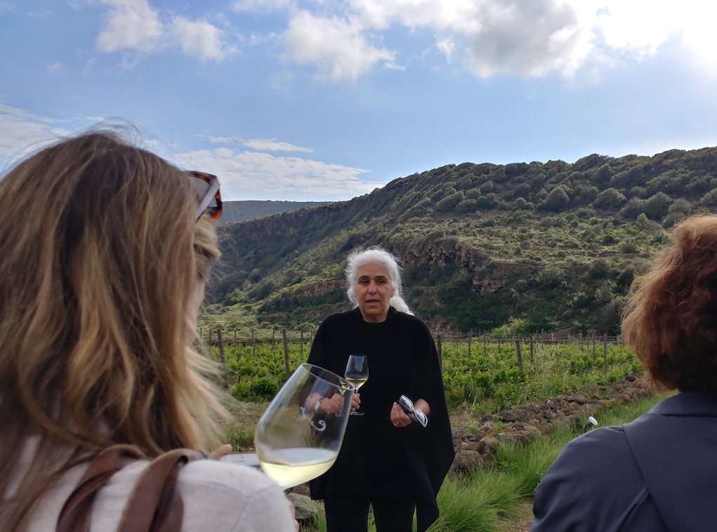 Giulia Pazienza Gelmetti, owner of Coste Ghirlanda, Giving Us a Tour of Her Vineyards.