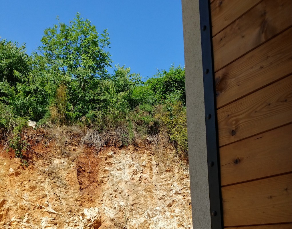 Outside of Sauro Maule's Winery ‘Il Cavallino’.