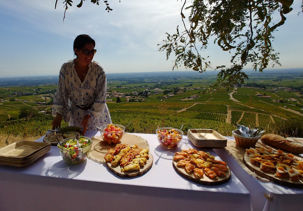 Anne Duboeuf Setting Up Our Picnic