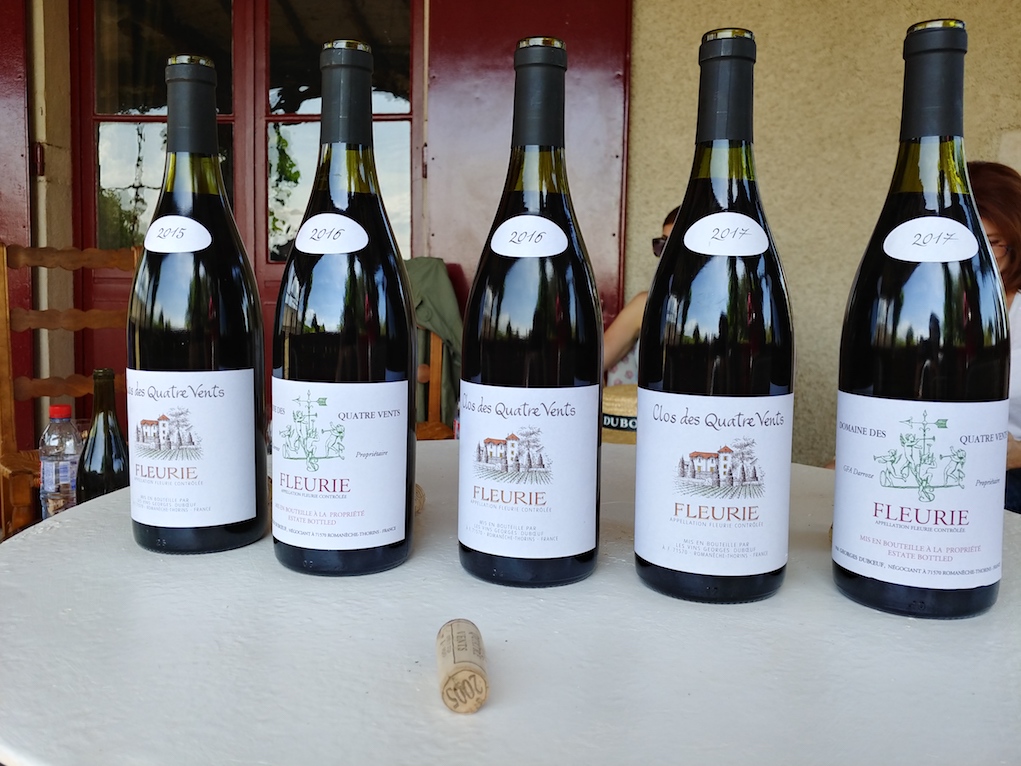 Lineup of Domaine des Quatre Vents Wines
