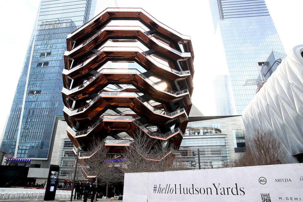 Hudson Yards, New York's Newest Neighborhood, Official Opening Event NEW YORK, NEW YORK - MARCH 15: A view of the Vessel at Hudson Yards, New York's Newest Neighborhood, Official Opening Event on March 15, 2019 in New York City. (Photo by Dia Dipasupil/Getty Images for Related)