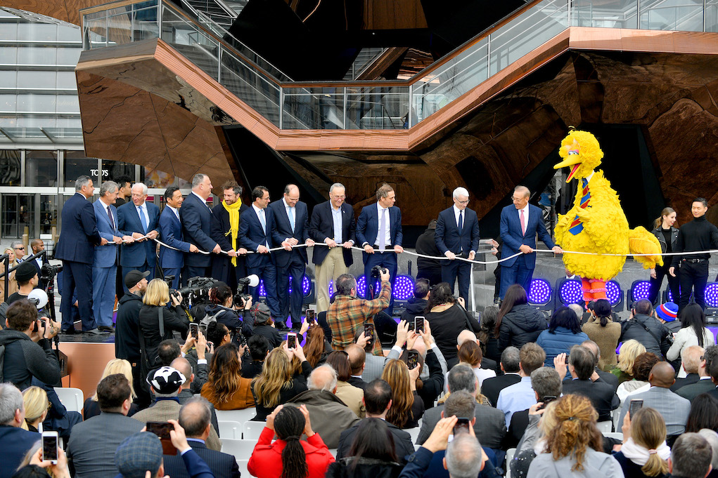 Hudson Yards, New York's Newest Neighborhood, Official Opening Event NEW YORK, NEW YORK - MARCH 15: Related Companies executives cut the ribbon at Hudson Yards, New York's Newest Neighborhood, Official Opening Event on March 15, 2019 in New York City. (Photo by Dia Dipasupil/Getty Images for Related)