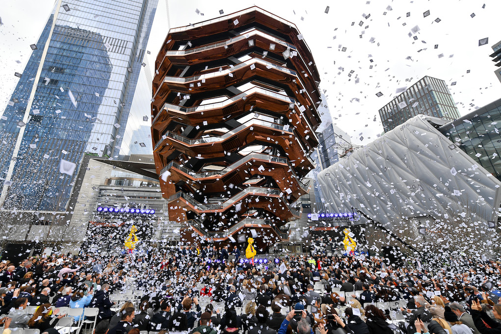 Hudson Yards, New York's Newest Neighborhood, Official Opening Event Il Vessel ad Hudson Yards, inaugurato il 15 Marzo 2019. (Photo by Dia Dipasupil/Getty Images for Related)