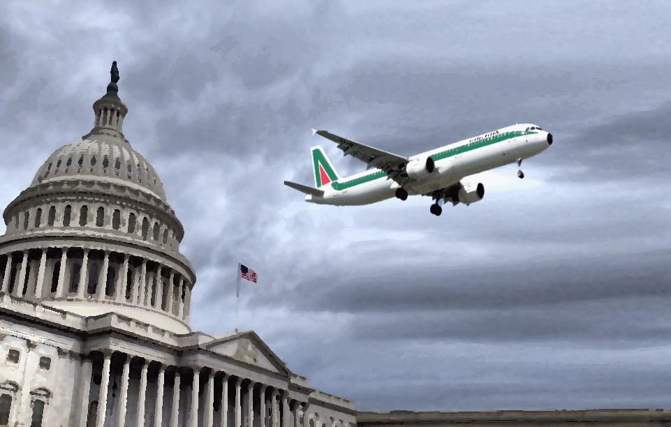 Inaugurato il volo Roma-Washington