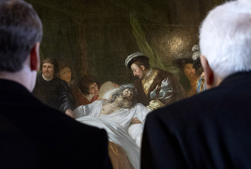 leonardo-macron-mattarella-dipinto Amboise - Il Presidente della Repubblica Sergio Mattarella con il Presidente della Repubblica Francese Emmanuel Macron al Castello di Amboise, in occasione delle celebrazioni francesi per il 500esimo anniversario della morte di Leonardo da Vinci, oggi 2 maggio 2019.
(Foto di Paolo Giandotti - Ufficio per la Stampa e la Comunicazione della Presidenza della Repubblica)