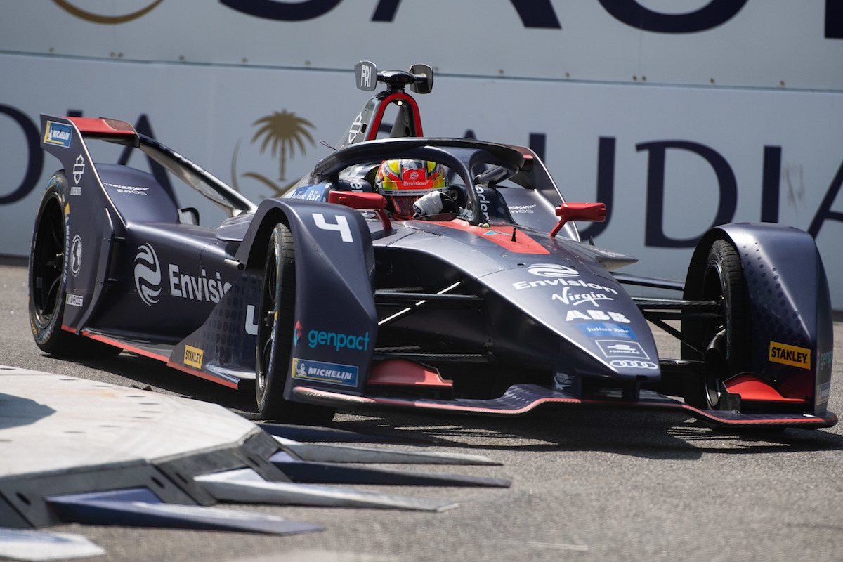2019 New York City E-prix I BROOKLYN STREET CIRCUIT, UNITED STATES OF AMERICA - JULY 12: Robin Frijns (NLD), Envision Virgin Racing, Audi e-tron FE05 during the New York City E-prix I at Brooklyn Street Circuit on July 12, 2019 in Brooklyn Street Circuit, United States of America. (Photo by Simon Galloway / LAT Images)