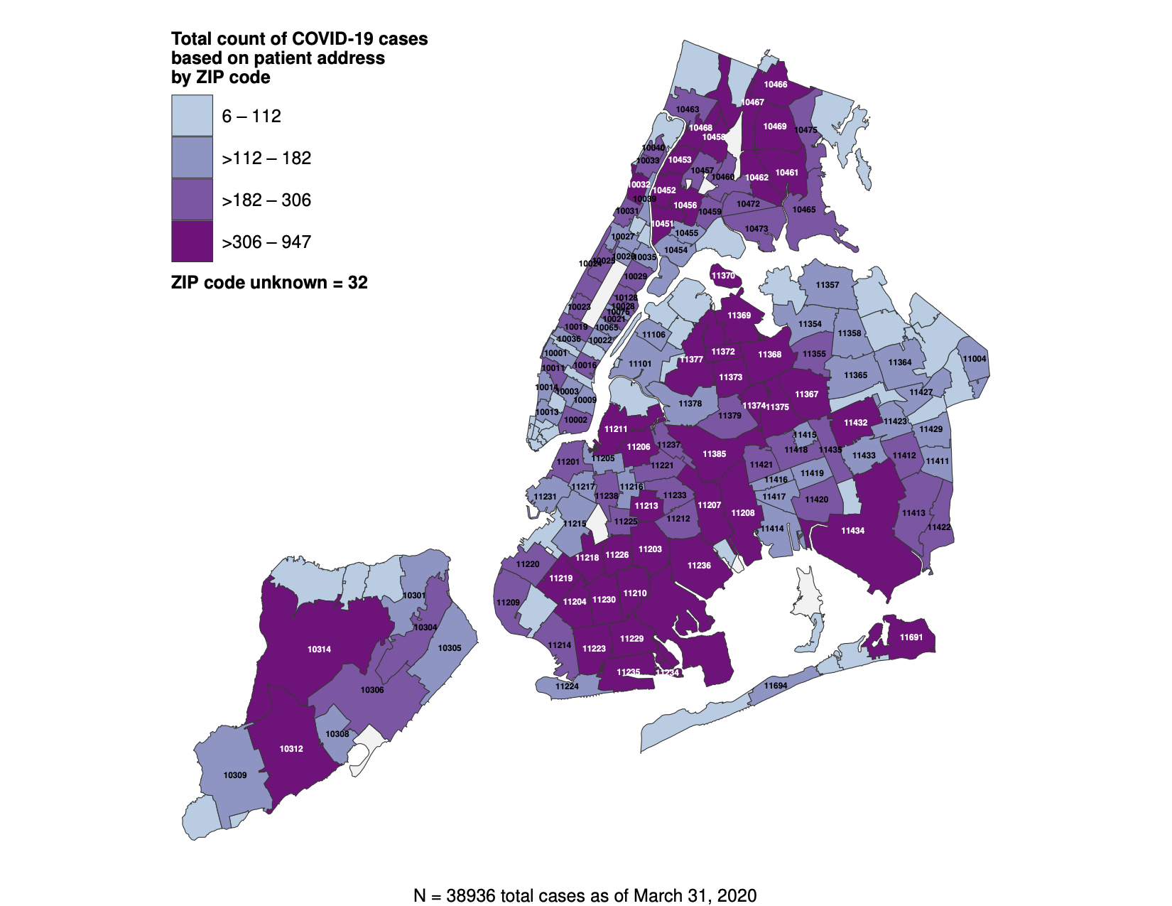 Coronavirus Nyc Data Page Covid 19 Cases Based On Patient Address