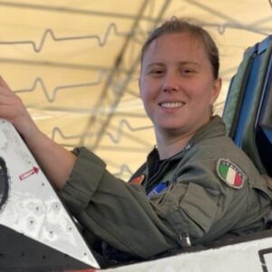 Italian navy Ensign Erika Raballo becomes the Italian navy's first female strike fighter pilot