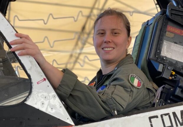 Italian navy Ensign Erika Raballo becomes the Italian navy's first female strike fighter pilot