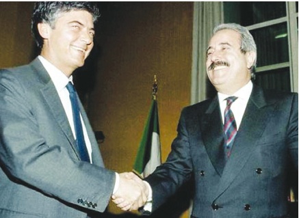 FUORI DAL CORO/ Falcone? L’amico di Craxi... Il socialista Claudio Martelli con Giovanni Falcone