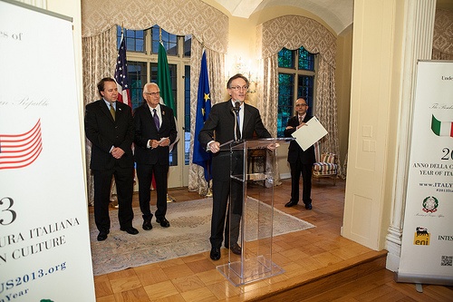 ITALIA-USA: Onorificenze OMRI ai co-presidenti del Caucus Italo-Americano in Congresso L'Ambasciatore Claudio Bisognero con Pat Tiberi e Bill Pascrell