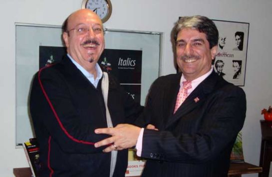 Abbiamo gli italici, ora facciamo la grande Italia Vincenzo Marra, presidente-fondatore di ILICA con il Prof. Anthony Tamburri, Dean del Calandra Italian America Institute del Queens College, CUNY (Foto I-Italy)