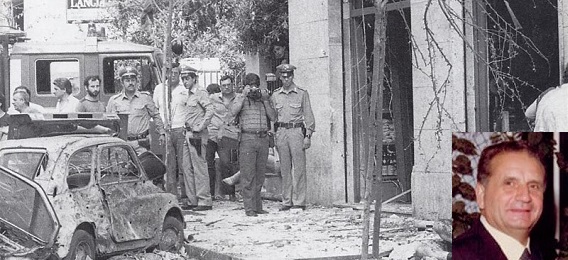 L'immagine della strage mafiosa di trenta anni fa a Palermo e nella foto piccola Rocco Chinnici