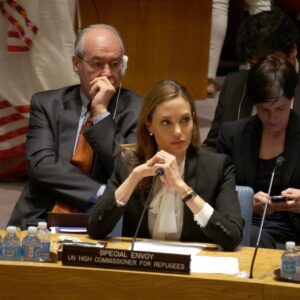 Angelina Jolie durante il meeting del Consiglio di Sicurezza (Foto La VOCE NY)