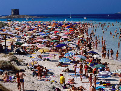 Spiaggia affollata