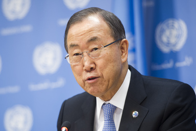 Ban Ki-moon e le crisi del 2014 più difficili per l'ONU Il Segretario Generale dell'ONU Ban Ki-moon durante la conferenza stampa al Palazzo di Vetro (Foto ONU, Mark Garten)