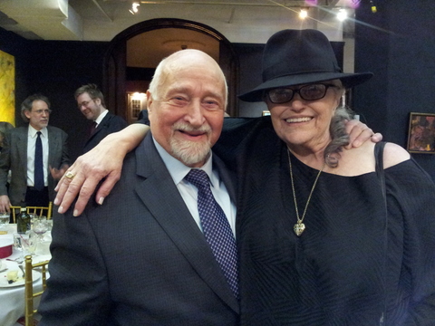New York e il suo teatro premiano Mario Fratti Mario Fratti e Donna de Matteo, Executive Director di The HB Playwrights Foundation and Theatre. Foto di Laura Caparrotti