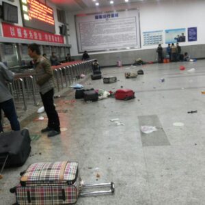 La stazione di Kunming dopo l'attacco